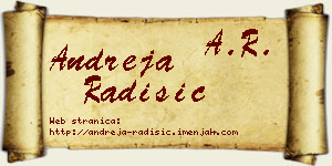 Andreja Radišić vizit kartica